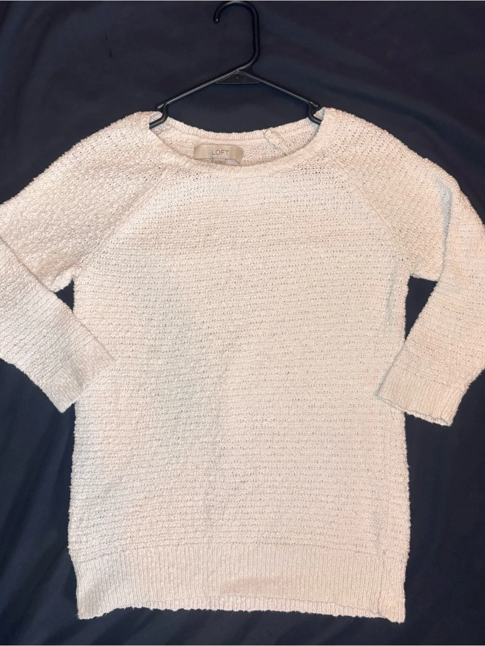 LOFT Kid's Cream Knit Pullover Sweater